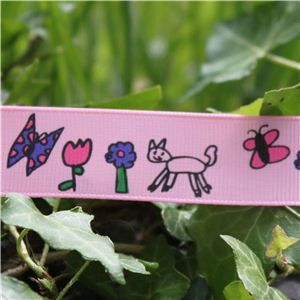 Animal Cuties - Cat in Flowers/Pink